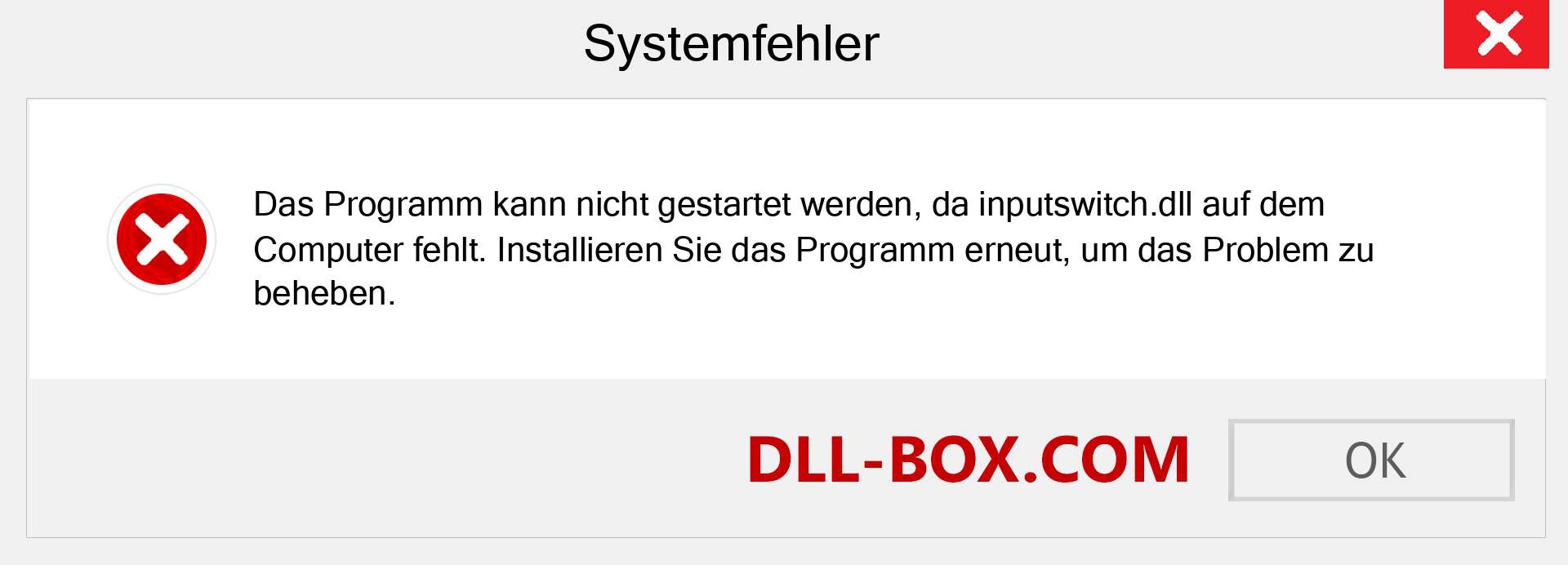 inputswitch.dll-Datei fehlt?. Download für Windows 7, 8, 10 - Fix inputswitch dll Missing Error unter Windows, Fotos, Bildern